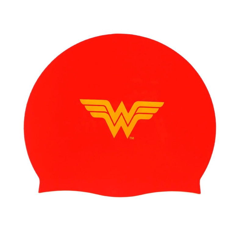 GORRA NATACION SILICONA INFANTIL DISEÑO DC - NARANJA - TAMAÑO UNICO - 2