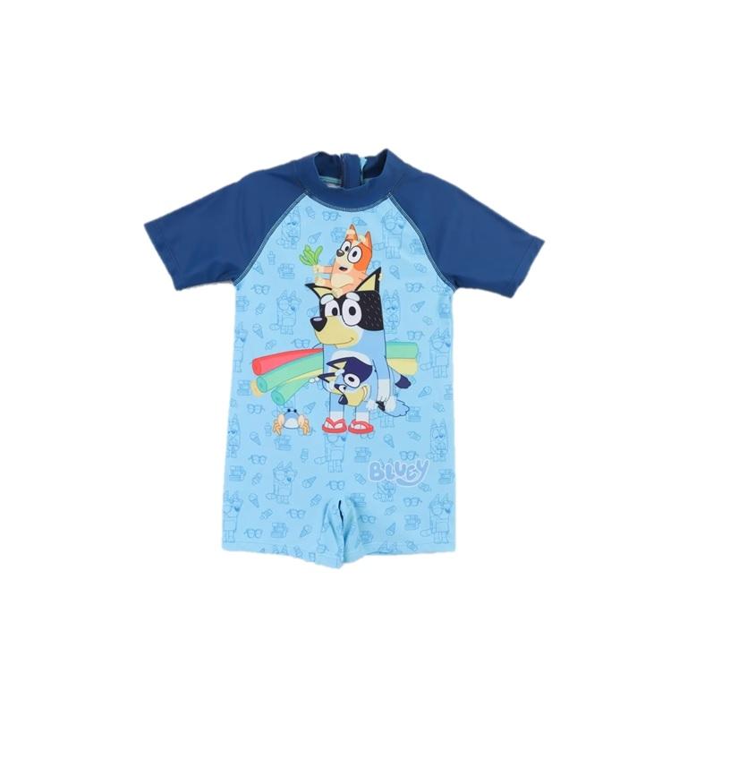 TRAJE BAÑO BODY INFANTIL BLUEY DISEÑOS THE BRANDS - CELESTE - 3 - 1
