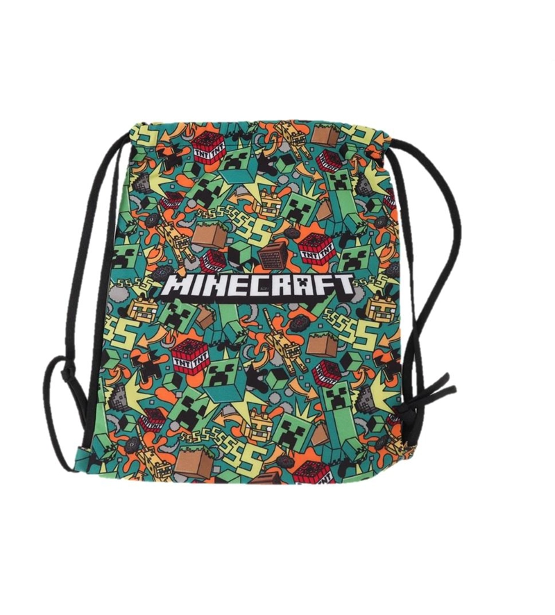 TRAJE BAÑO SHORT INFANTIL DISEÑOS MINECRAFT THE BRANDS - NEGRO - 16 - 4