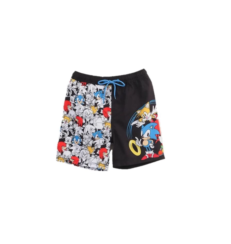 TRAJE BAÑO SHORT INFANTIL SONIC DISEÑOS THE BRANDS - AZUL - 4 - 1