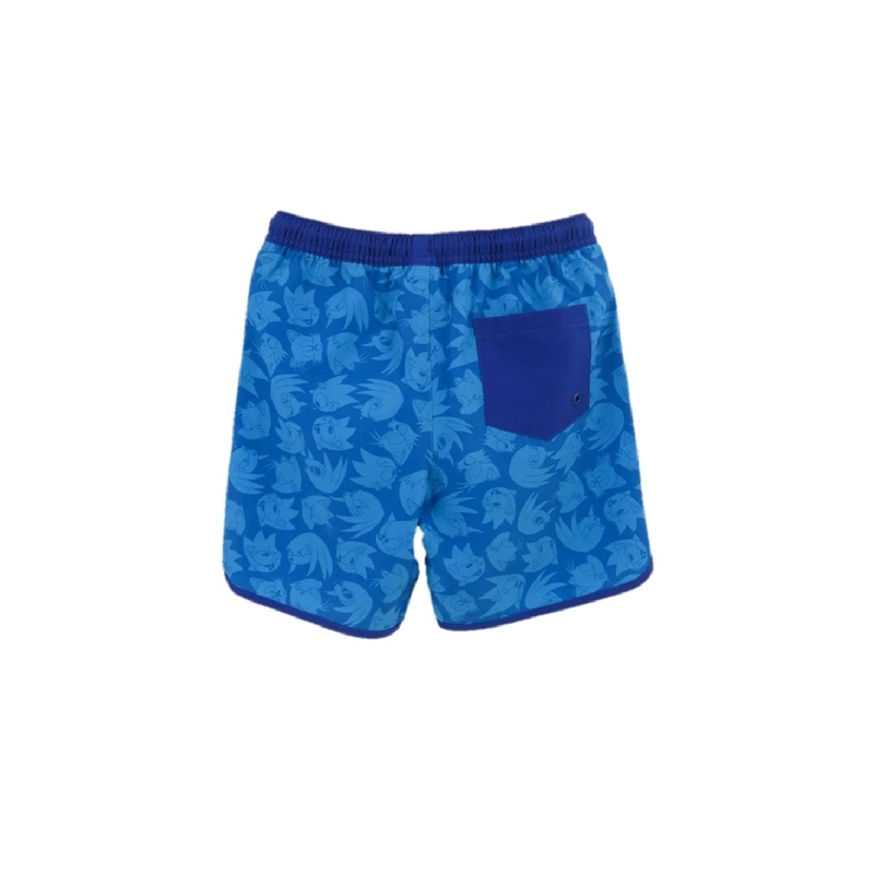 TRAJE BAÑO SHORT INFANTIL SONIC DISEÑOS THE BRANDS - AZUL - 4 - 2