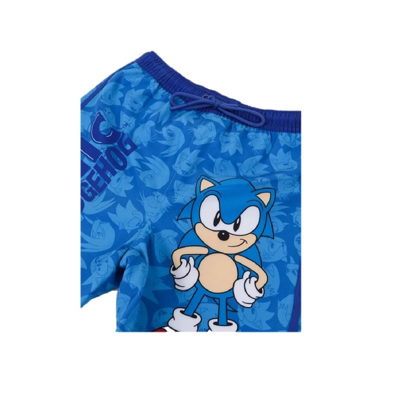 TRAJE BAÑO SHORT INFANTIL SONIC DISEÑOS THE BRANDS - AZUL - 4 - 3
