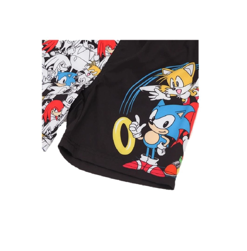 TRAJE BAÑO SHORT INFANTIL SONIC DISEÑOS THE BRANDS - AZUL - 4 - 3
