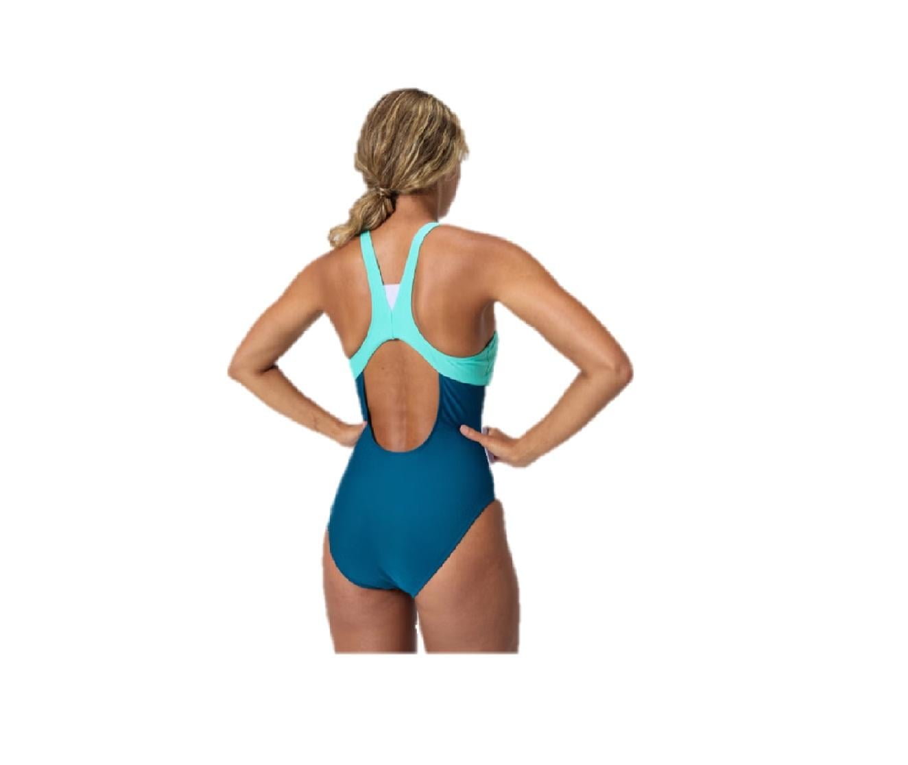 TRAJE BAÑO CLASICO MUJER ZIP COLOURBLACK SPEEDO - VERDE - M - 2