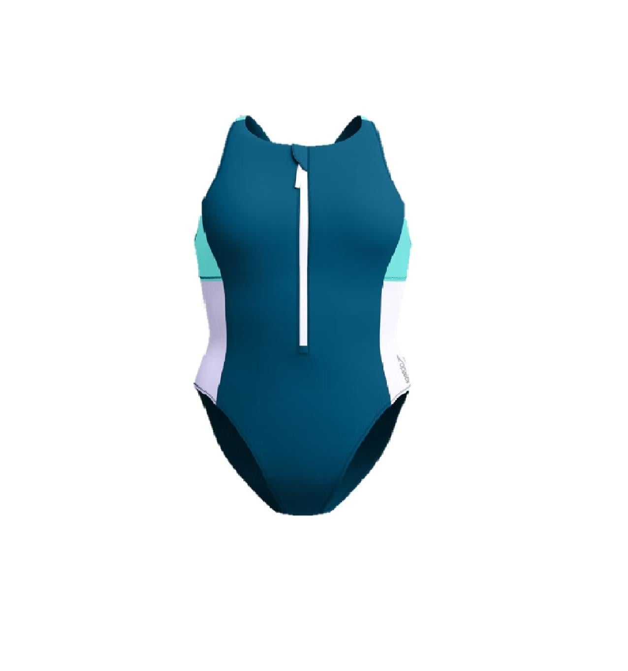 TRAJE BAÑO CLASICO MUJER ZIP COLOURBLACK SPEEDO - VERDE - M - 6