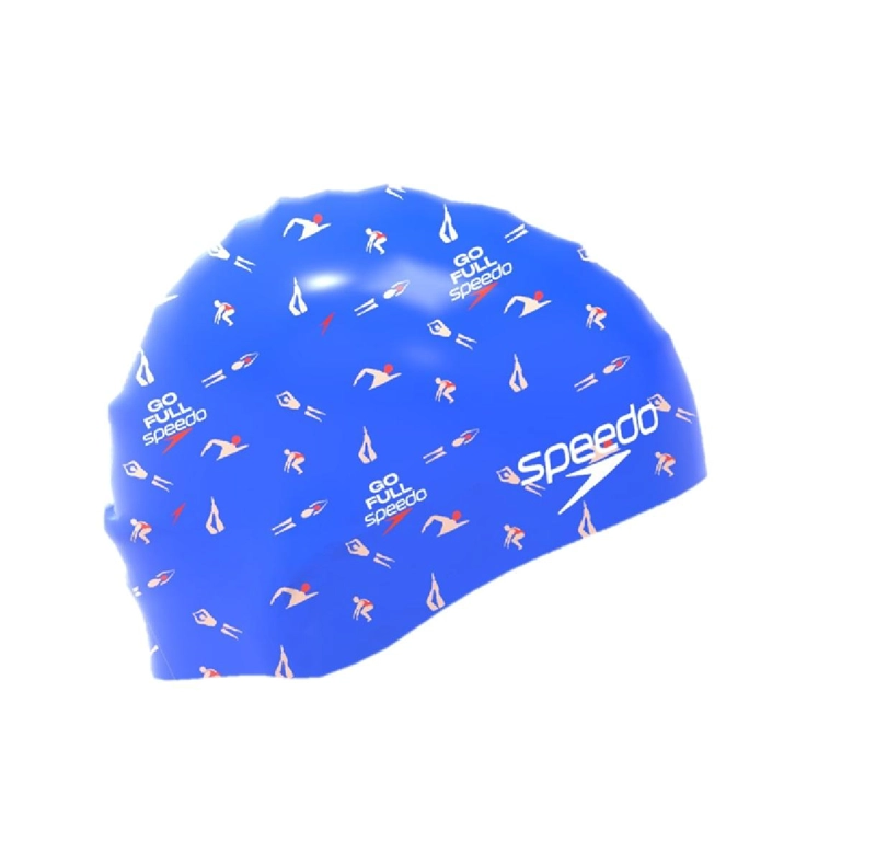 GORRA NATACION PRINTED GO FULL DISEÑOS SPEEDO - AZUL - TAMAÑO UNICO - 2