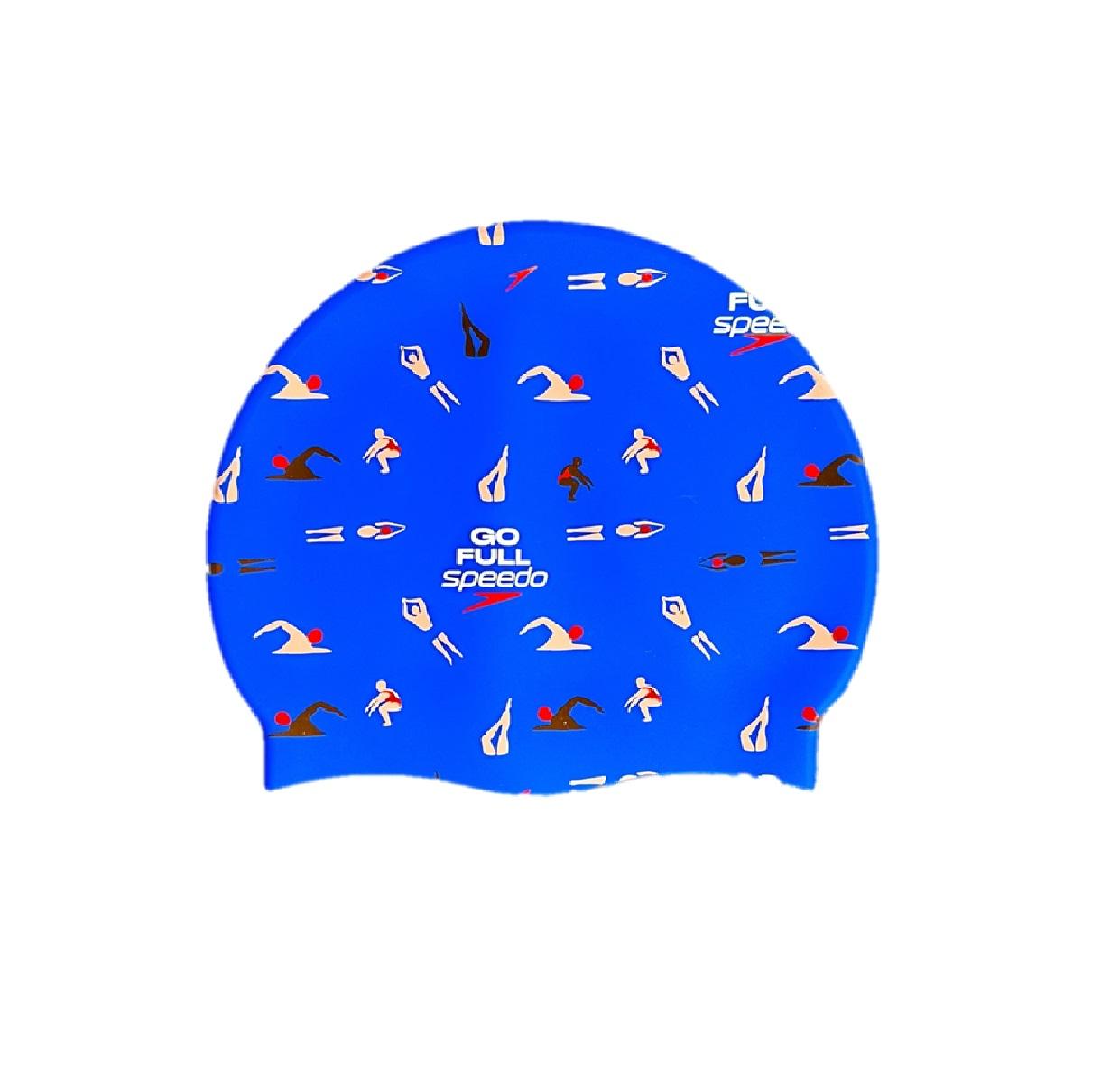 GORRA NATACION PRINTED GO FULL DISEÑOS SPEEDO - AZUL - TAMAÑO UNICO - 3