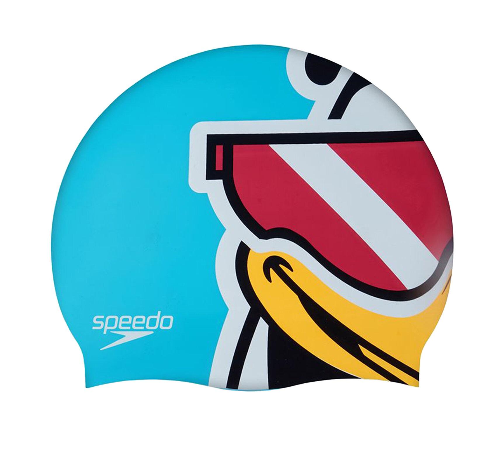 GORRA NATACION SILICONA PRINTED JUNIOR DISEÑOS SPEEDO - TURQUESA - TAMAÑO UNICO - 1