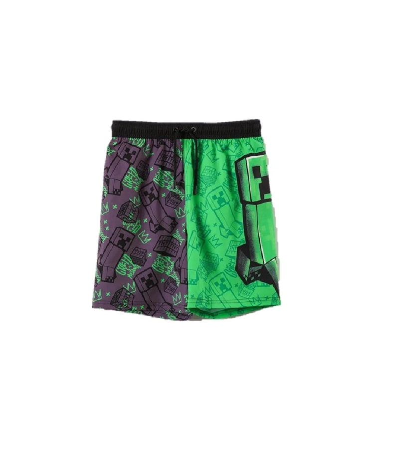 TRAJE BAÑO SHORT INFANTIL MINECRAFT THE BRANDS - NEGRO - 14 - 1