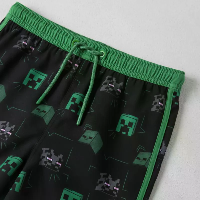 TRAJE BAÑO SHORT INFANTIL MINECRAFT THE BRANDS - NEGRO - 14 - 2
