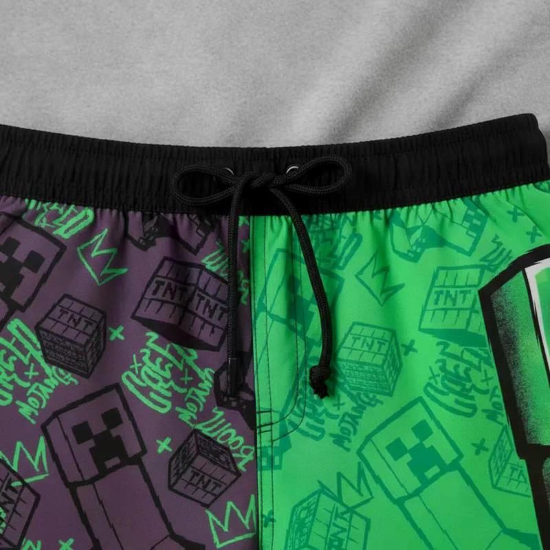 TRAJE BAÑO SHORT INFANTIL MINECRAFT THE BRANDS - NEGRO - 14 - 3