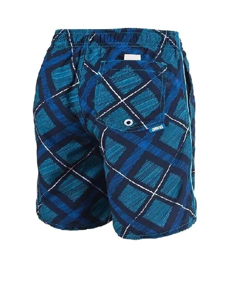 TRAJE BAÑO BERMUDA JUNIOR PRINTED COLORES ARENA - AZUL - 8-9 - 2