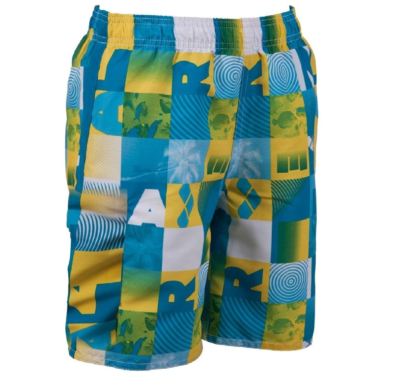 TRAJE BAÑO BERMUDA JUNIOR RIO COLORES ARENA - CELESTE - 14-15 - 1