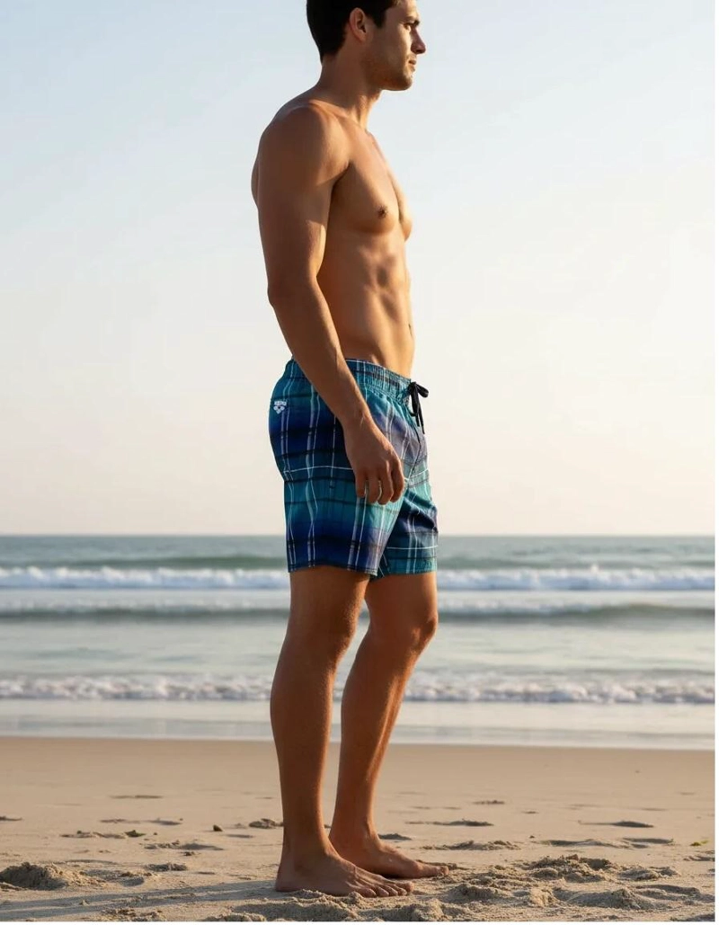 TRAJE BAÑO BERMUDA HOMBRE SHADED COLORES ARENA - AZUL - XL - 3