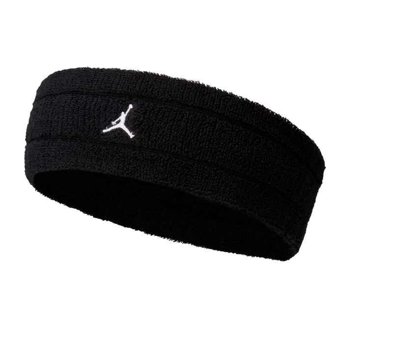 CINTILLO DEPORTIVO ELASTICO TERRY JORDAN - NEGRO - TAMAÑO UNICO - 1
