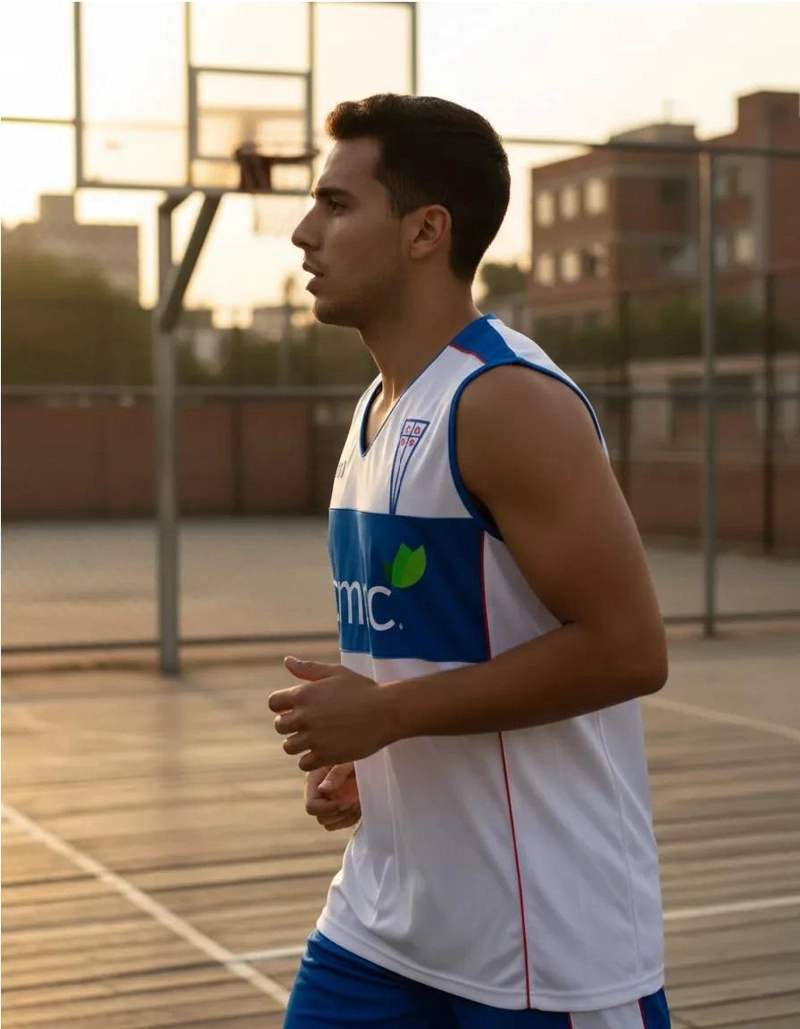 CAMISETA BASQUETBOL UNIVERSIDAD CATOLICA LOCAL 2023 MACRON - AZUL - 2XL - 2