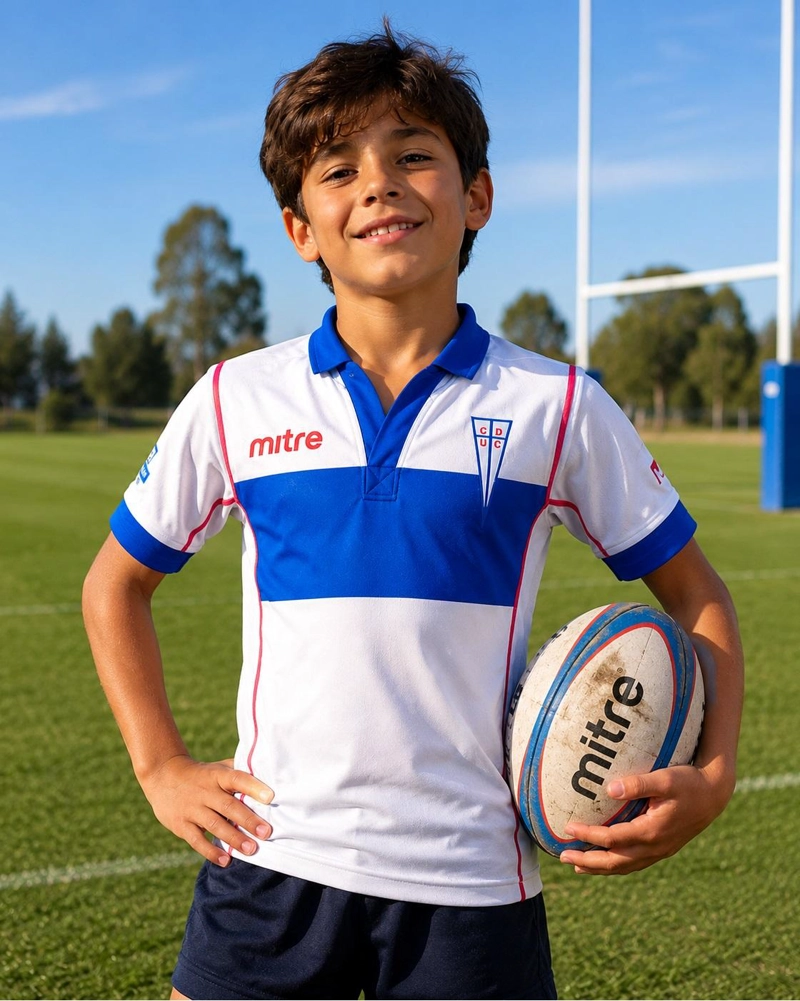 CAMISETA UNIVERSIDAD CATOLICA RUGBY LOCAL INFANTIL MITRE - BLANCO - 8 - 1