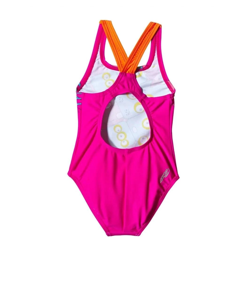 TRAJE BAÑO CLASICO DEPORTIVO NIÑA MONSTER NUEVO ARENA - AZUL - 2-3 - 4