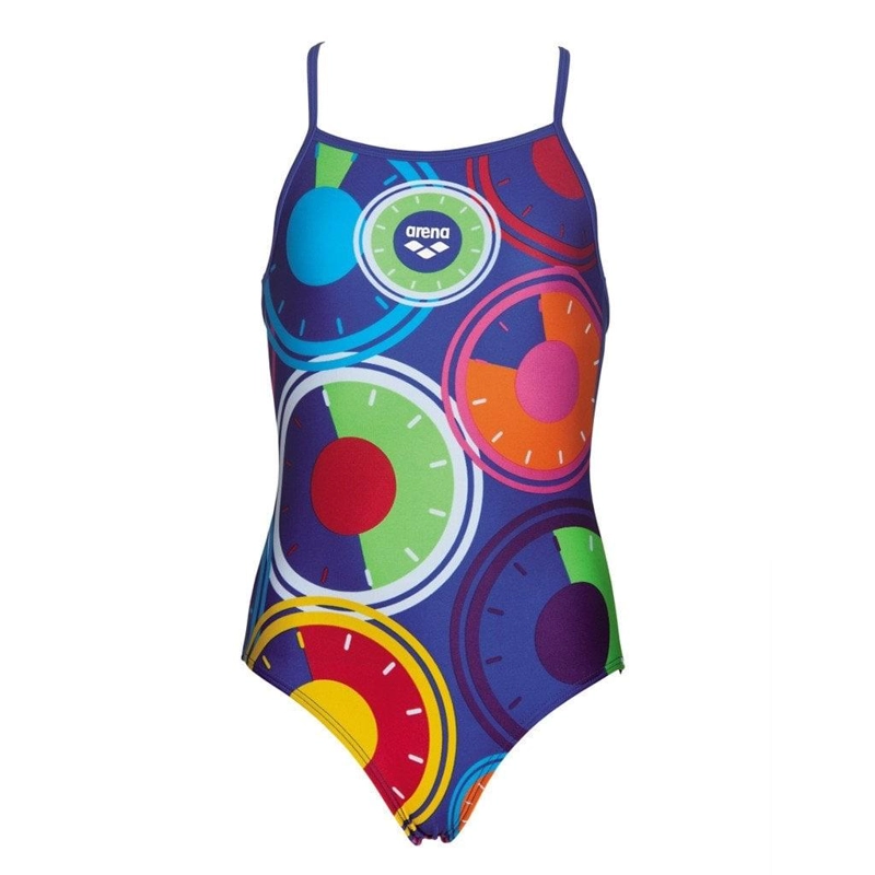 TRAJE BAÑO CLASICO DEPORTIVO NIÑA GEAR NUEVO ARENA - AZUL - 6-7 - 5