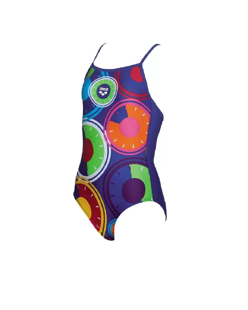 TRAJE BAÑO CLASICO DEPORTIVO NIÑA GEAR NUEVO ARENA - AZUL - 6-7 - 7