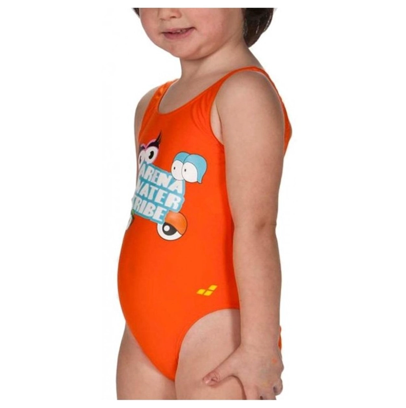 TRAJE BAÑO CLASICO DEPORTIVO NIÑA AWT ARENA - NARANJA - 6-7 - 2