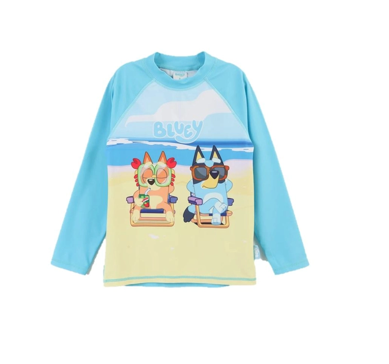POLERA BAÑO INFANTIL UV MANGA LARGA BLUEY THE BRANDS - CELESTE - 8 - 1
