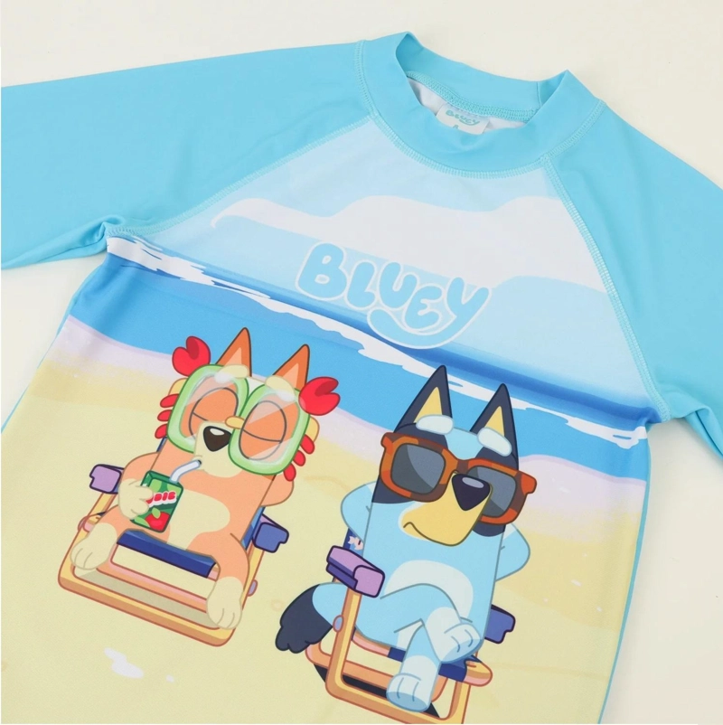 POLERA BAÑO INFANTIL UV MANGA LARGA BLUEY THE BRANDS - CELESTE - 8 - 3