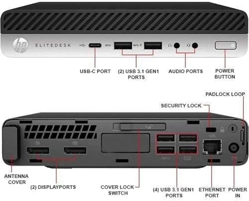 HP ELITEDESK 800 G3 I7-6700 MINI TINY 8GB RAM 512 GB  SSD REACONDICIONADO GRADO A - 7