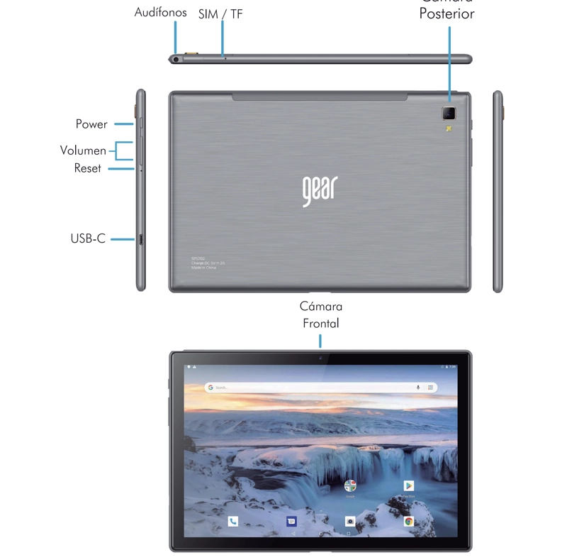 TABLET GEAR PRO 2 64GB 4GB RAM ANDROID 11 NEGRO REACONDICION - 2