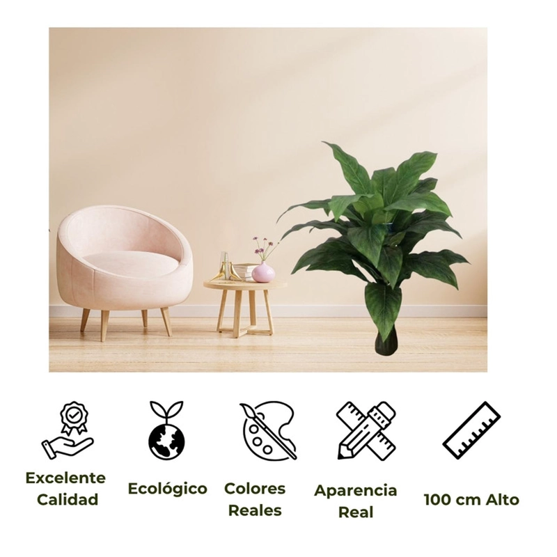PLANTA ARTIFICIAL DECORATIVA DE INTERIOR 100 CM DE ALTO - 3