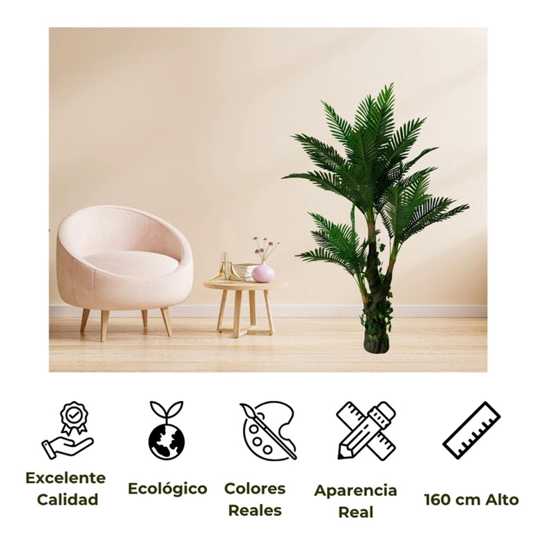 PLANTA ARTIFICIAL DECORATIVA DE INTERIOR 160 CM DE ALTO - 4