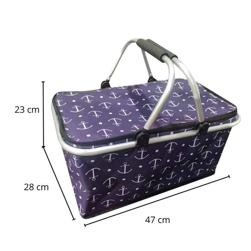 BOLSO AUCKLAND OUTDOOR TÉRMICO PLEGABLE ANCLAS COOLER CANASTA PICNIC - 4