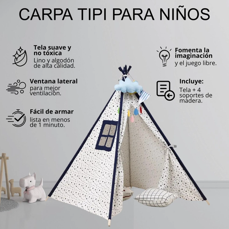 CARPA TIPI FIGLIO CNPUNT MULTICOLOR PARA NIÑOS. 160 CM. PUNTITOS - 4