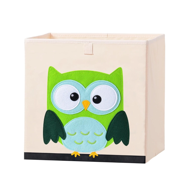 CAJA KIVARA ALMACENAMIENTO JUGUETES PLEGABLE INFANTIL BUHO MULTICOLOR - 1