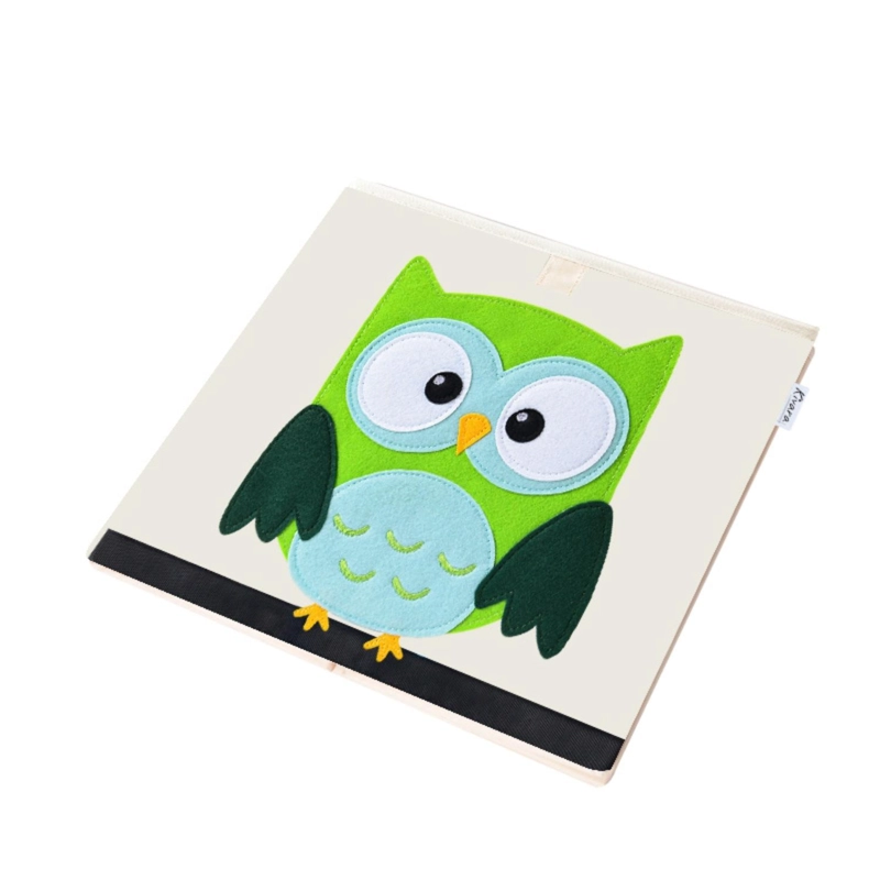 CAJA KIVARA ALMACENAMIENTO JUGUETES PLEGABLE INFANTIL BUHO MULTICOLOR - 2