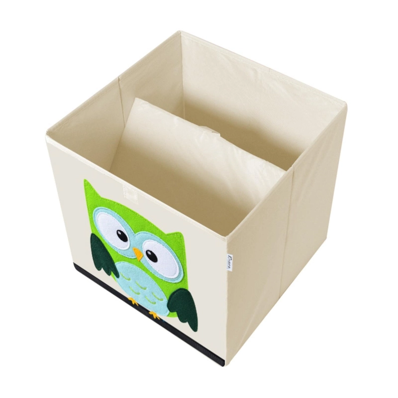 CAJA KIVARA ALMACENAMIENTO JUGUETES PLEGABLE INFANTIL BUHO MULTICOLOR - 3