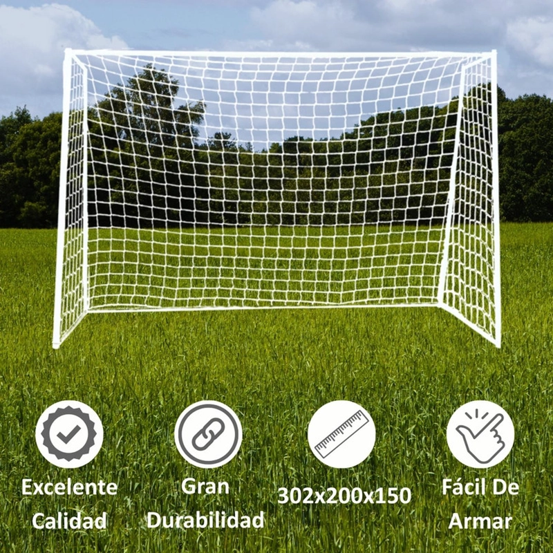 ARCO DE FUTBOL AUCKLAND OUTDOOR METAL ICO CON RED 302X200 CM BLANCO - 2