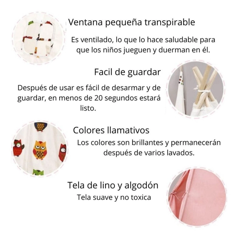 CARPA TIPI FIGLIO BLANCO PARA NIÑOS. 160 CM. BLANCA - 5