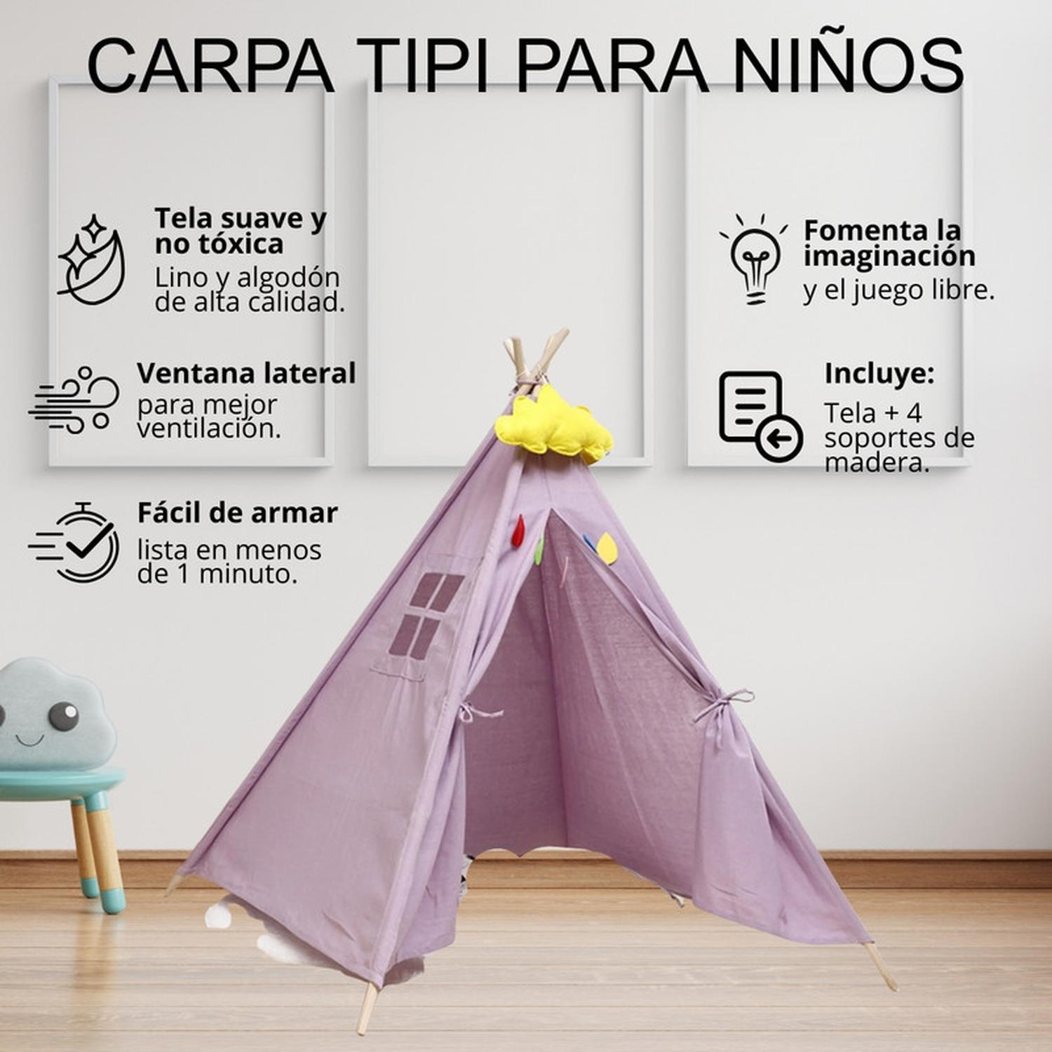 CARPA TIPI FIGLIO VIOLETA PARA NIÑOS. 160 CM. MORADA - 4