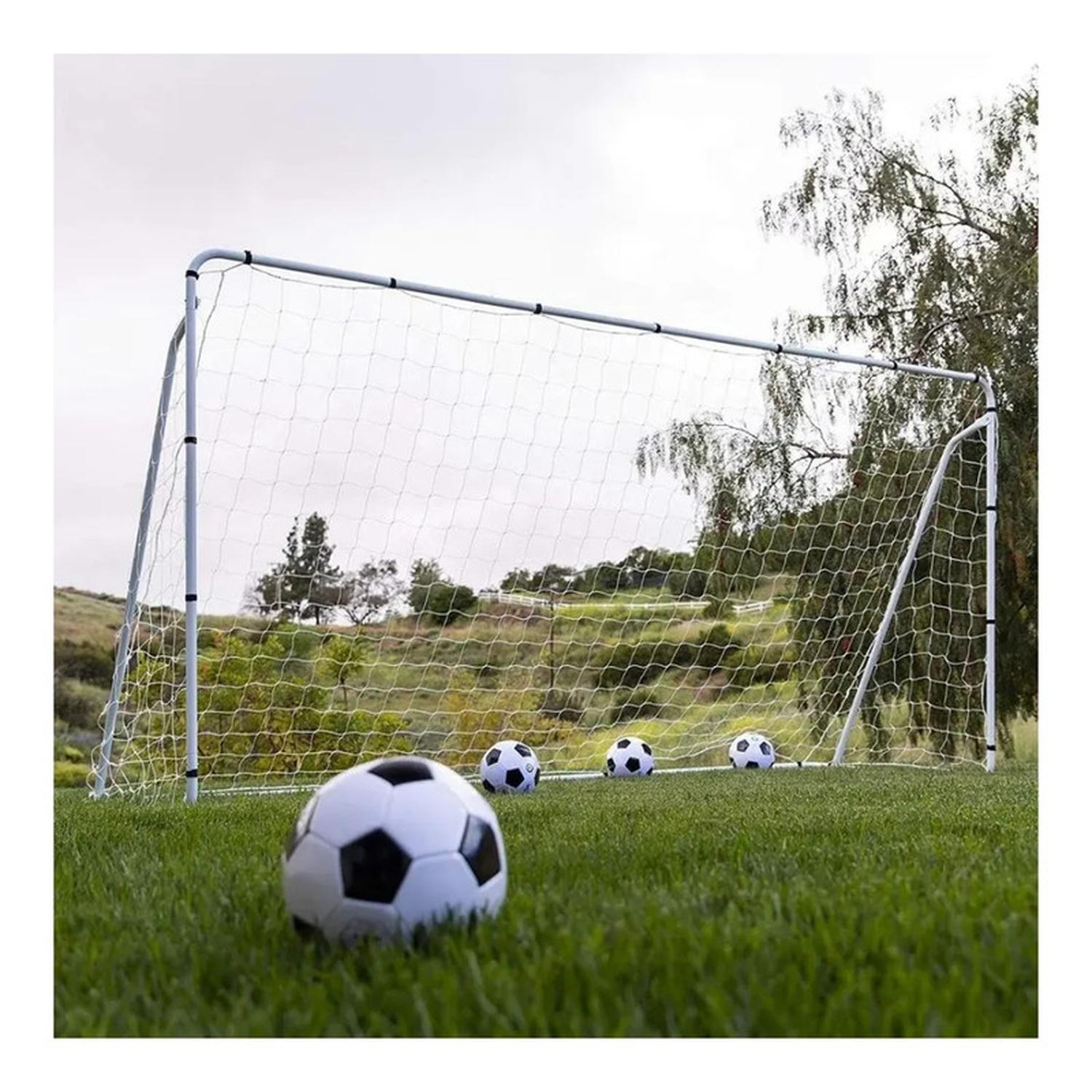 PACK 2 ARCOS FUTBOL METAL FIERRO 213X150X75 CM RED - 6