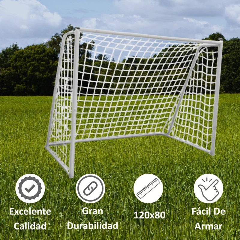 ARCO DE FUTBOL AUCKLAND OUTDOOR NIÑO METALICO 120X80 CM. CON RED - 4