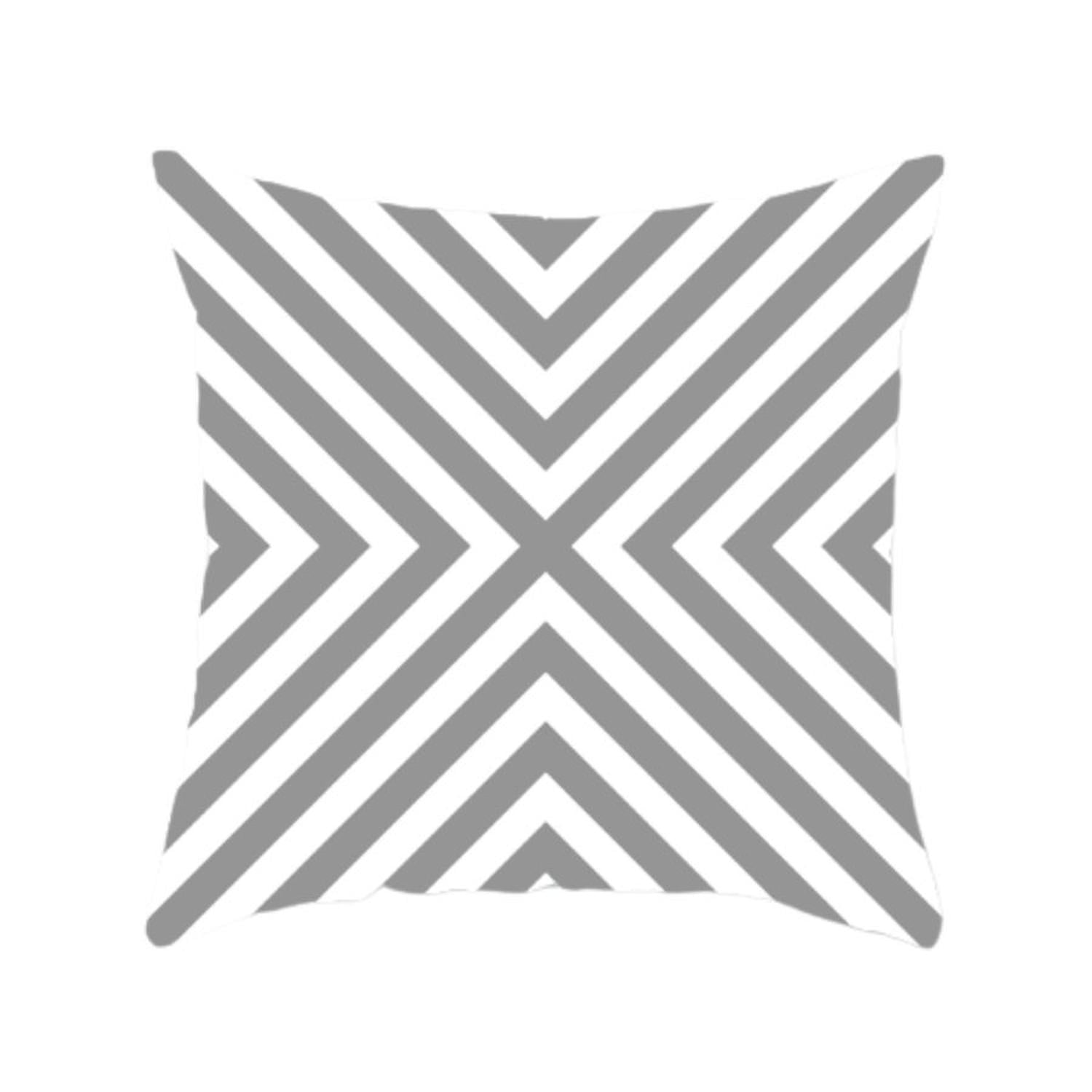 COJÍN MOBII C002G DECO CON RELLENO GRIS 45 X 45 CM BLANCO - 1