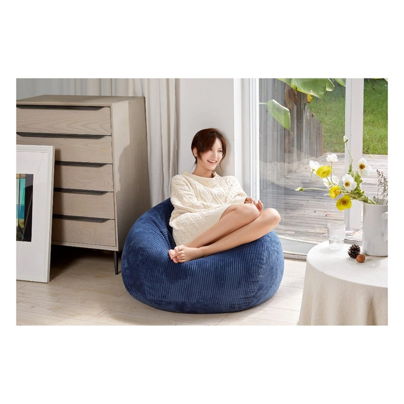 PUFF AUCKLAND OUTDOOR PERA COTELE 1 CUERPO AZUL 90X110 CM - 2