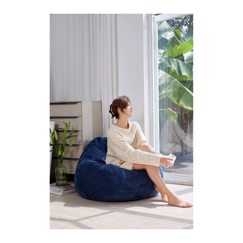 PUFF AUCKLAND OUTDOOR PERA COTELE 1 CUERPO AZUL 90X110 CM - 5