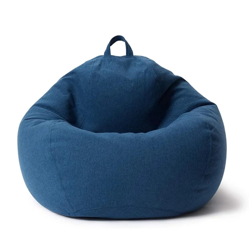 PUFF AUCKLAND OUTDOOR PERA SIMIL 1 CUERPO LINO AZUL 90X110 CM - 1