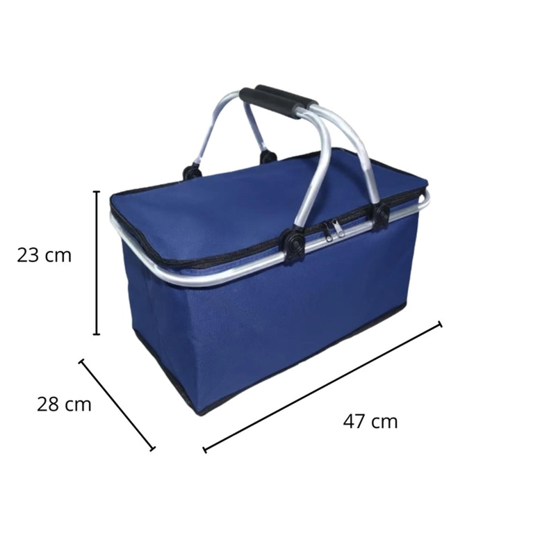 BOLSO AUCKLAND OUTDOOR TÉRMICO PLEGABLE AZUL COOLER CANASTA PICNIC - 4