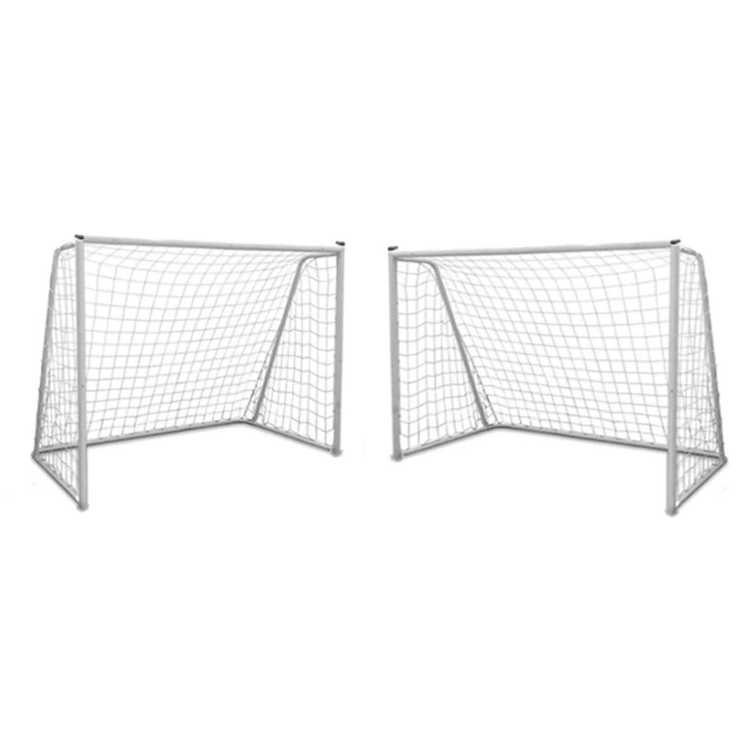 PACK 2 ARCOS AUCKLAND OUTDOOR METAL FUTBOL NIÑO ICO CON RED 180X120 CM - 1