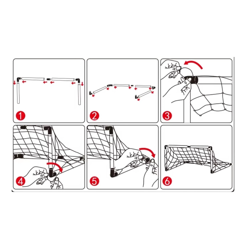 ARCO FUTBOL AUCKLAND OUTDOOR JB-8884E NIÑO RED+BOMBIN+PELOTA 97X64CM. - 7