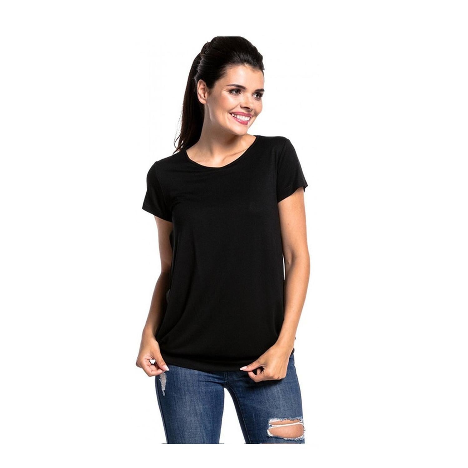 POLERA LACTANCIA MATERNIDAD MANGA CORTA NEGRA - 2