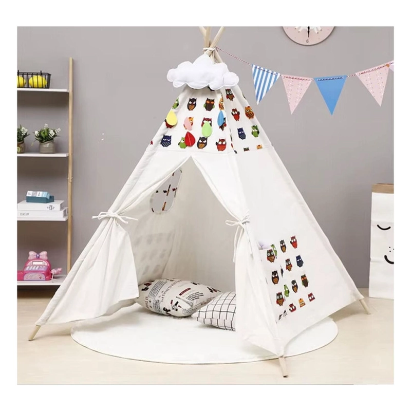 CARPA TIPI NIÑOS INFANTIL 160 CM BUHOS JUGUETE DECORACION - 2